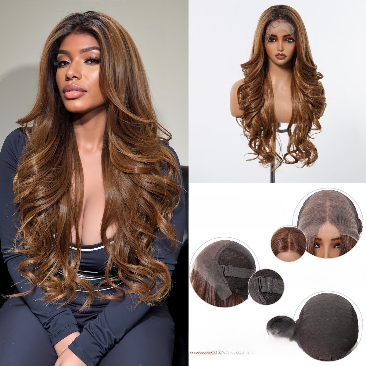 Long Curly Lace Front Wig Heat Resistant