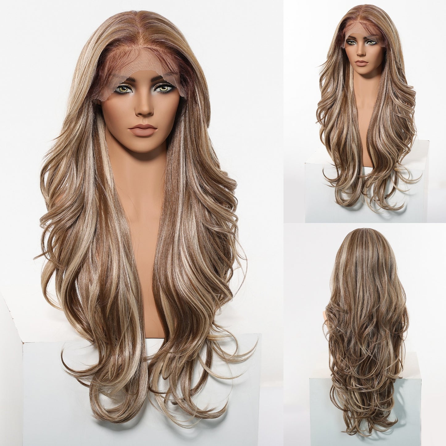 Long Curly Lace Front Wig Heat Resistant