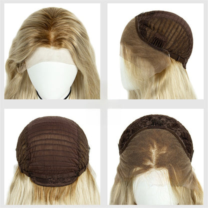 Long Curly Lace Front Wig with Highlight