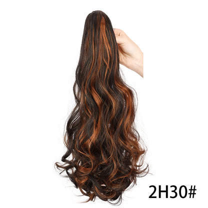 Long Curly Ponytail Wig with Claw Clip