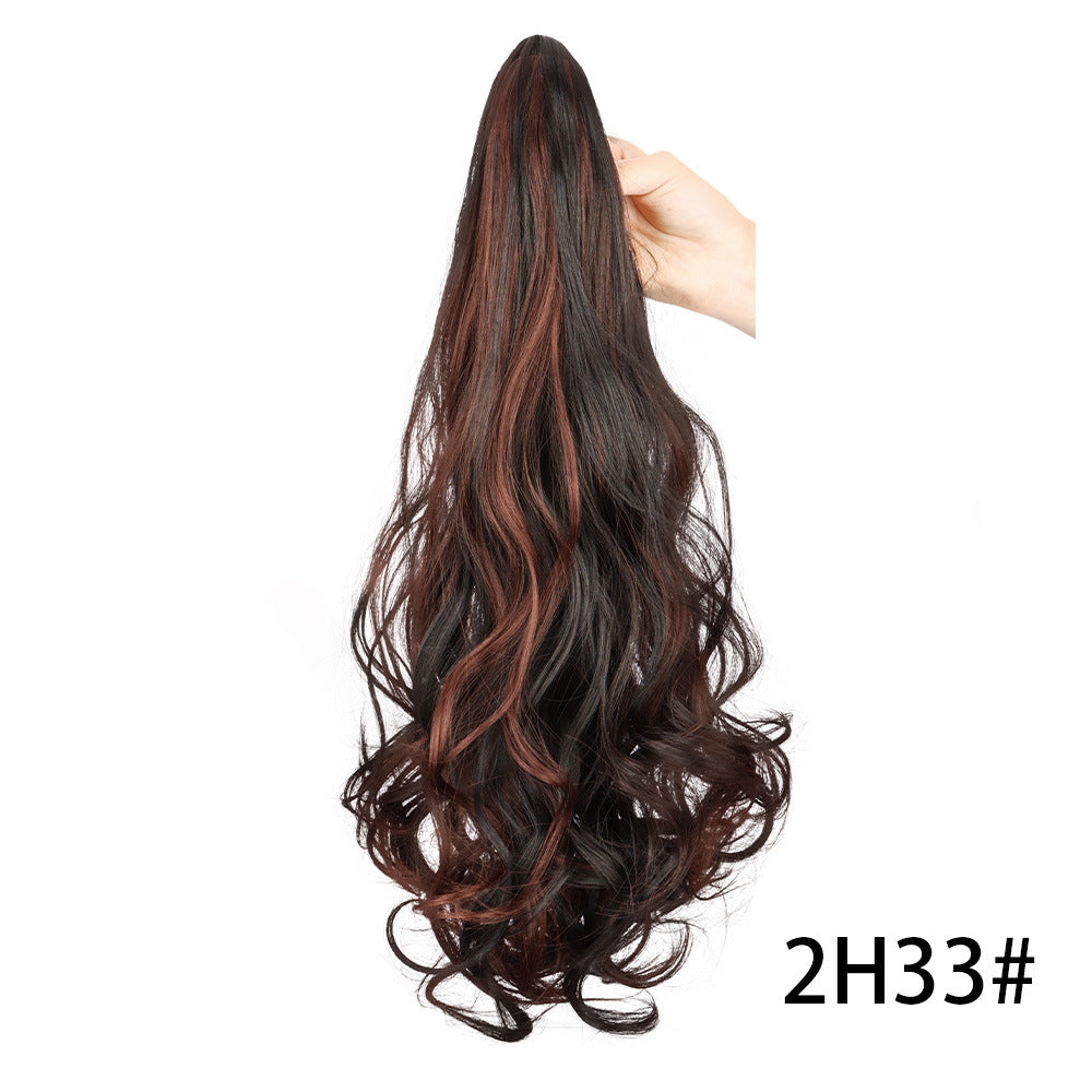 Long Curly Ponytail Wig with Claw Clip