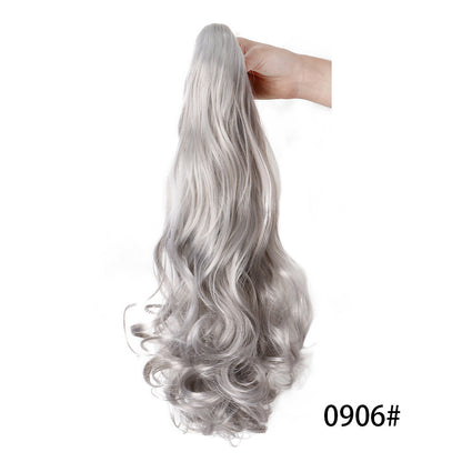 Long Curly Ponytail Wig with Claw Clip