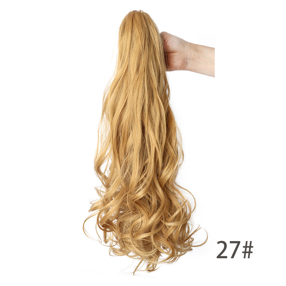 Long Curly Ponytail Wig with Claw Clip