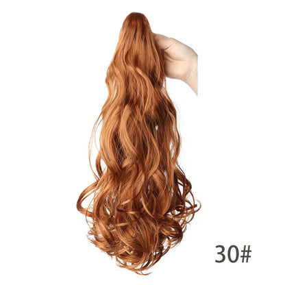 Long Curly Ponytail Wig with Claw Clip