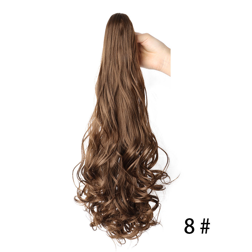 Long Curly Ponytail Wig with Claw Clip