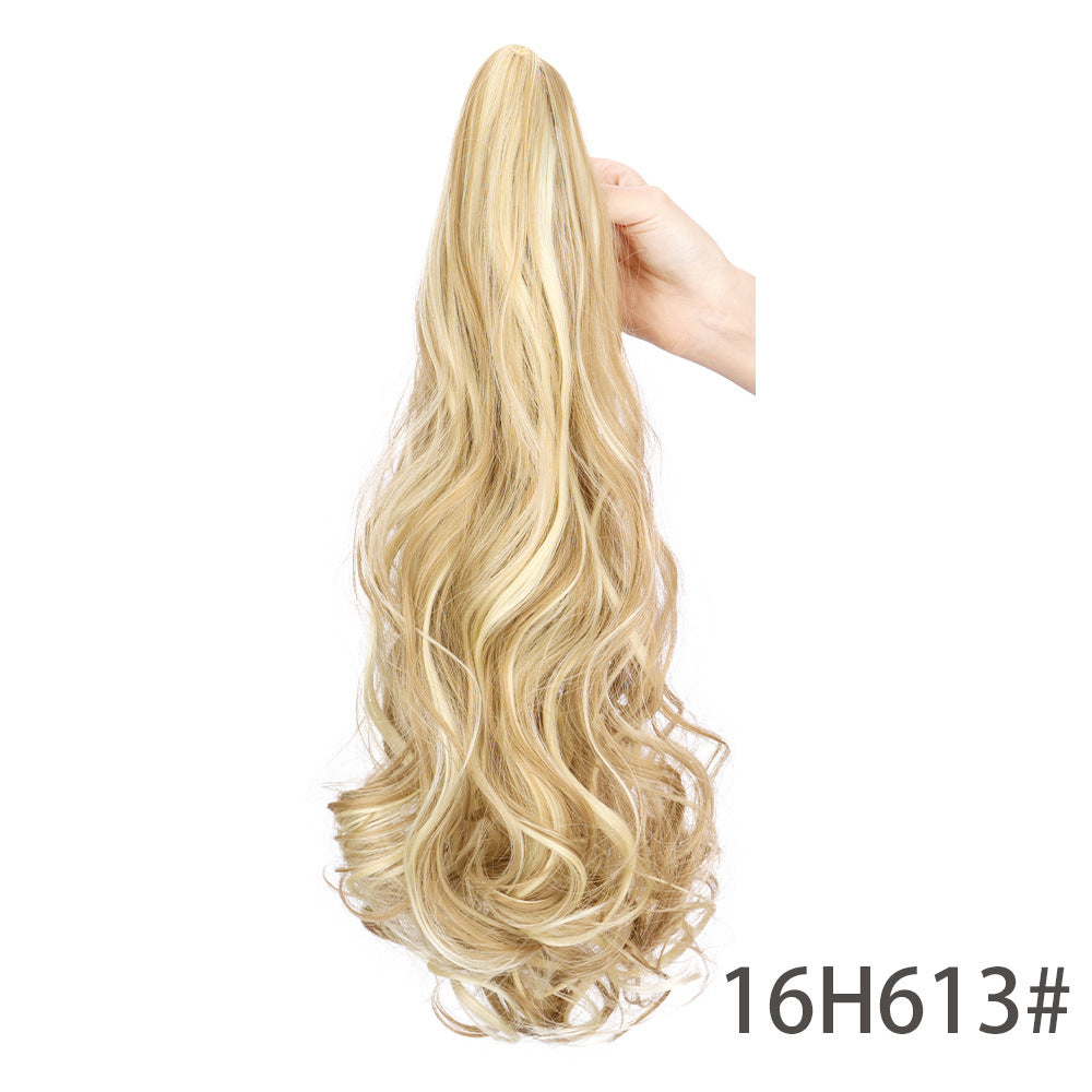 Long Curly Ponytail Wig with Claw Clip