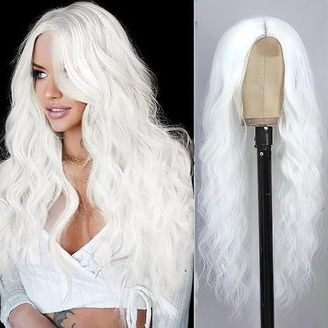 Long Curly Synthetic Hair Wig with Adjustable Bangs