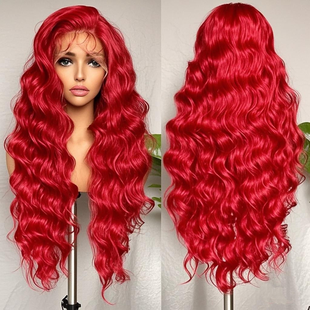 Long Curly Synthetic Hair Wig with Adjustable Bangs