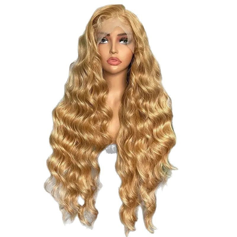 Long Curly Synthetic Hair Wig with Adjustable Bangs