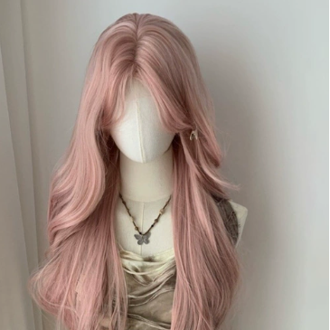 Long Curly Synthetic Hair Wig with Adjustable Bangs