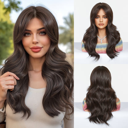 Long Curly Synthetic Hair Wig with Gradient Colors 24inch