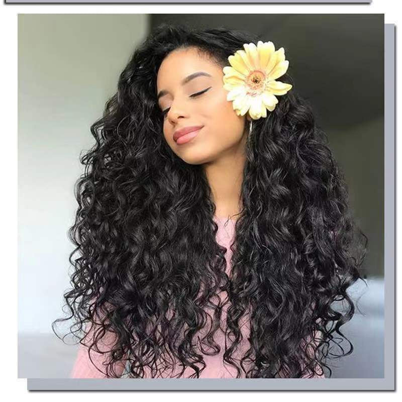 Long Curly Synthetic Hair Wig with Lace Front