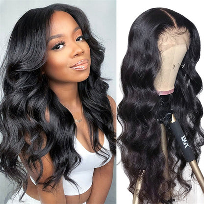 Long Curly Synthetic Hair Wig with Side Bangs