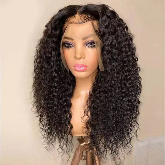 Long Curly Synthetic Wig with Adjustable Bangs