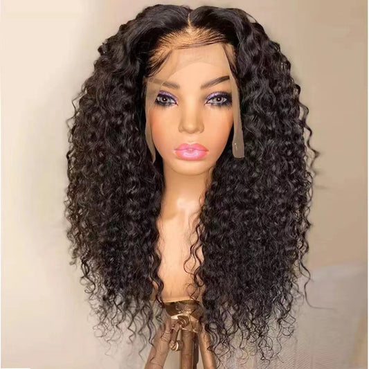 Long Curly Synthetic Wig with Adjustable Bangs