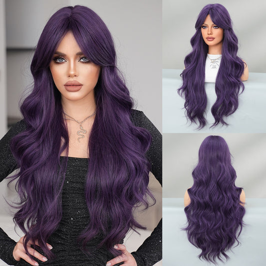 Long Curly Synthetic Wig with Adjustable Strains