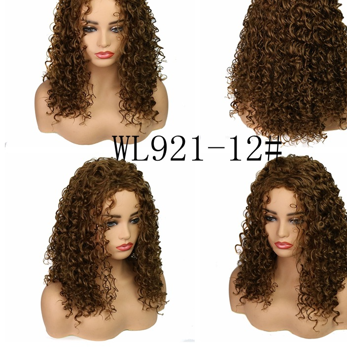 Long Curly Synthetic Wig with Bangs