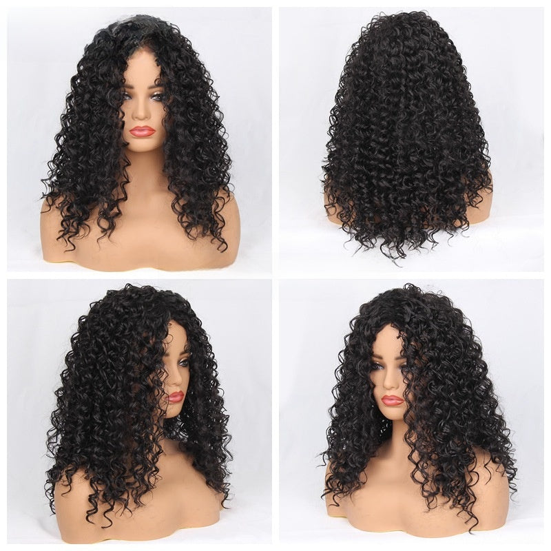 Long Curly Synthetic Wig with Bangs