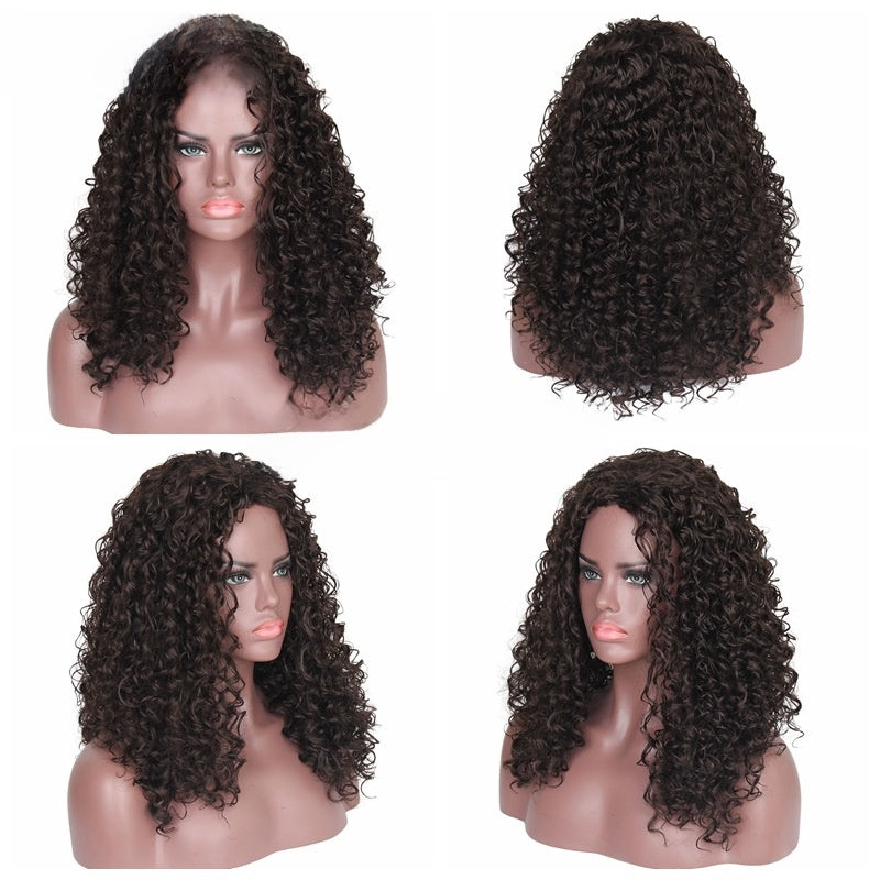 Long Curly Synthetic Wig with Bangs
