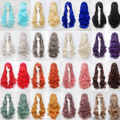 Long Curly Synthetic Wig with Button Net