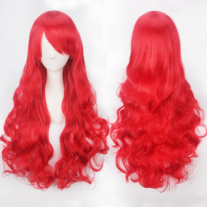 Long Curly Synthetic Wig with Button Net