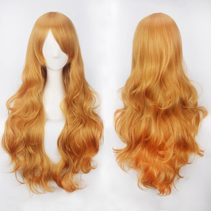 Long Curly Synthetic Wig with Button Net