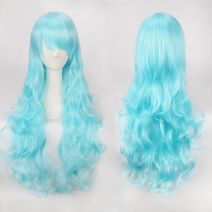 Long Curly Synthetic Wig with Button Net
