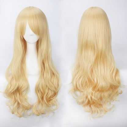 Long Curly Synthetic Wig with Button Net
