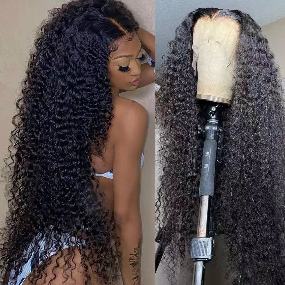 Long Curly Synthetic Wig with Optional Bangs