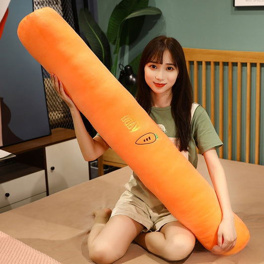 Long Cylindrical Plush Pillow