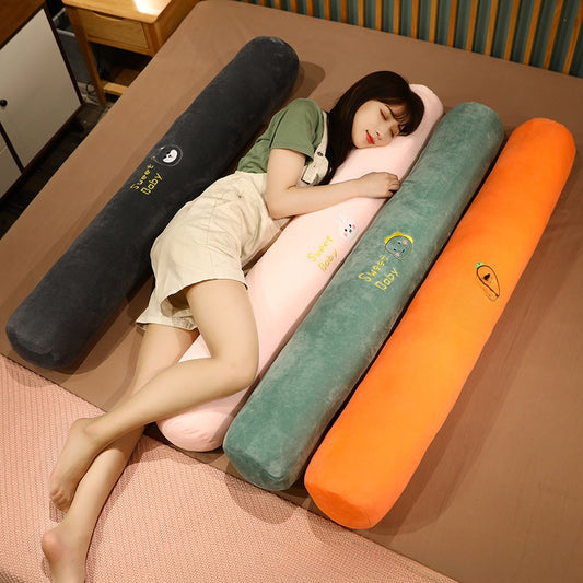 Long Cylindrical Plush Pillow