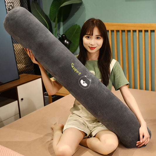 Long Cylindrical Plush Pillow