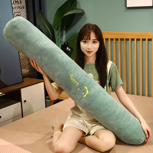 Long Cylindrical Plush Pillow