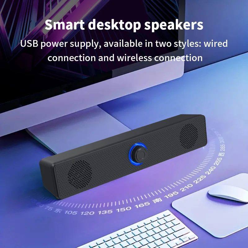 Long desktop dual speakers