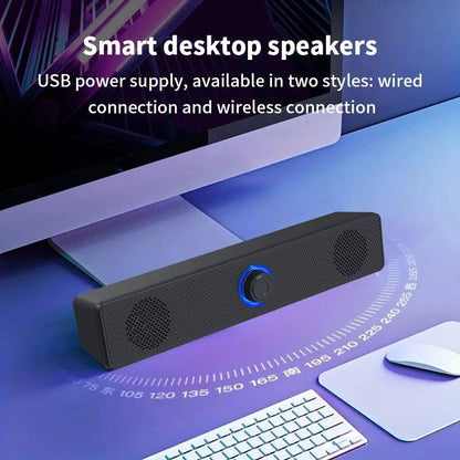 Long desktop dual speakers