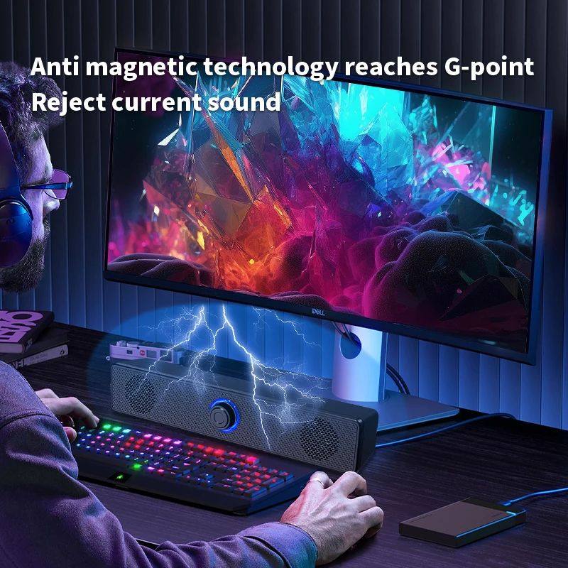 Long desktop dual speakers