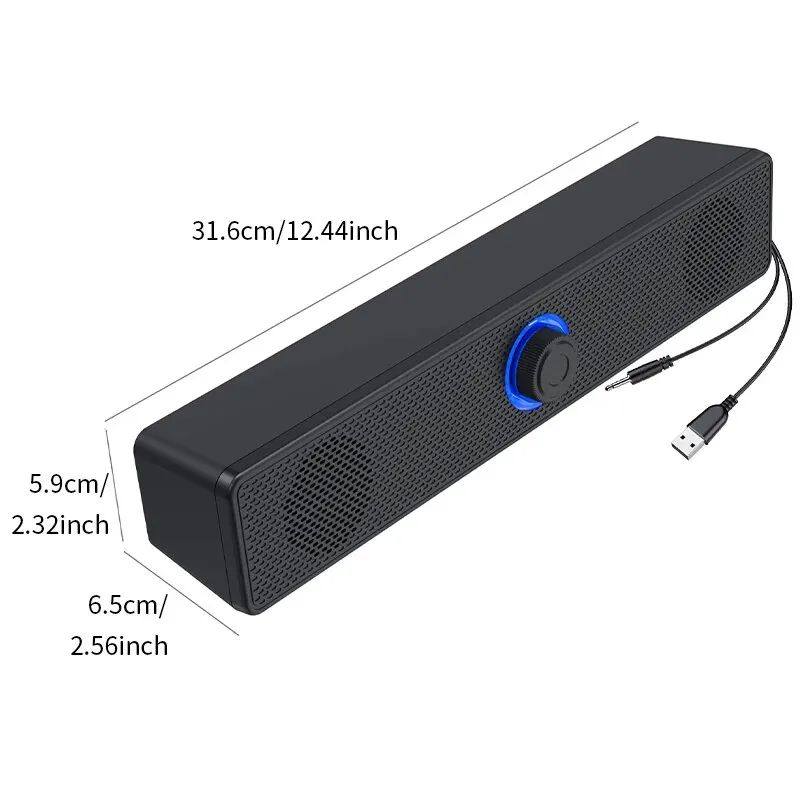 Long desktop dual speakers