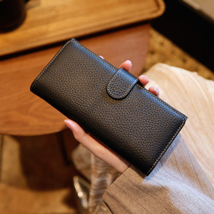Long Genuine Leather Women Wallet
