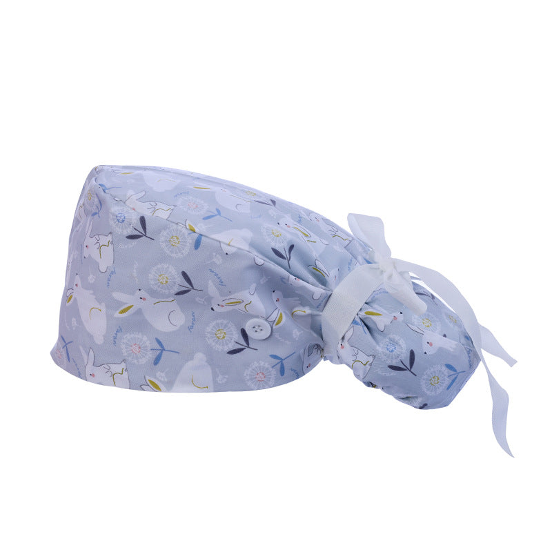 Long hair cap, pure cotton nurse cap