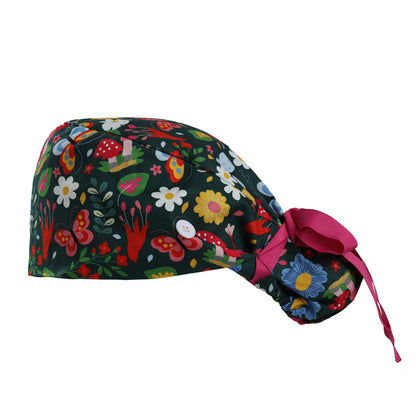 Long hair cap, pure cotton nurse cap