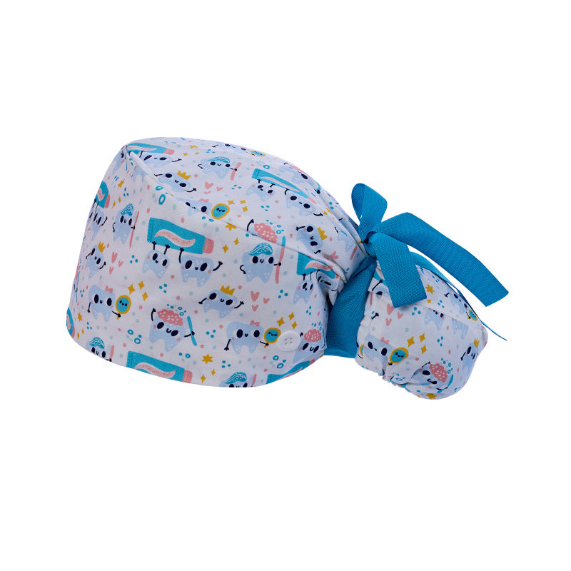 Long hair cap, pure cotton nurse cap