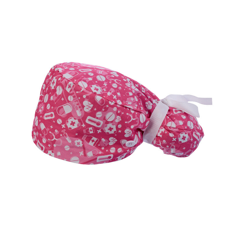 Long hair cap, pure cotton nurse cap