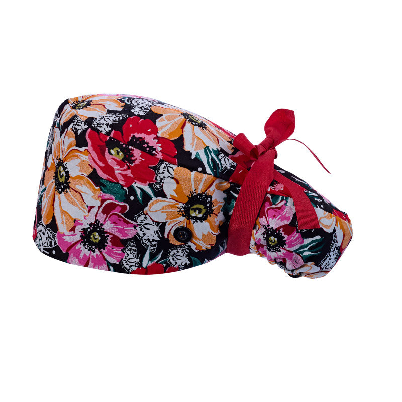 Long hair cap, pure cotton nurse cap