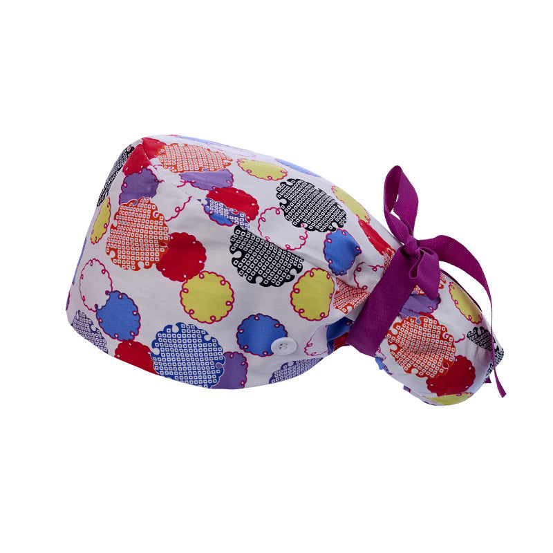 Long hair cap, pure cotton nurse cap