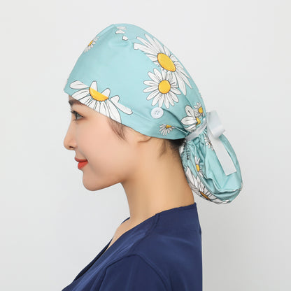 Long hair style nurse cap for women