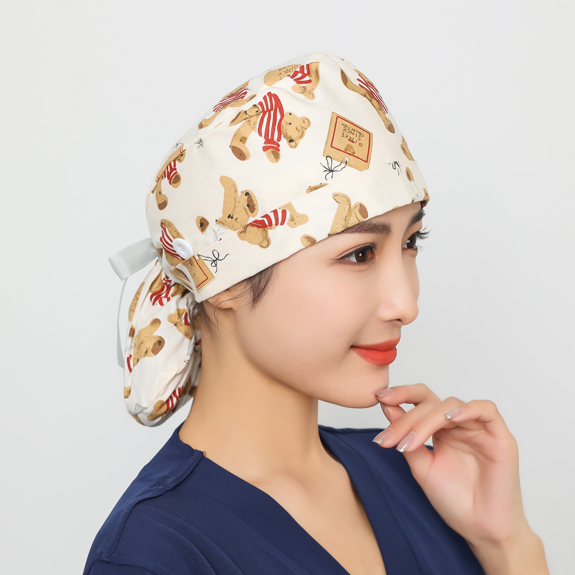 Long hair style nurse cap for women