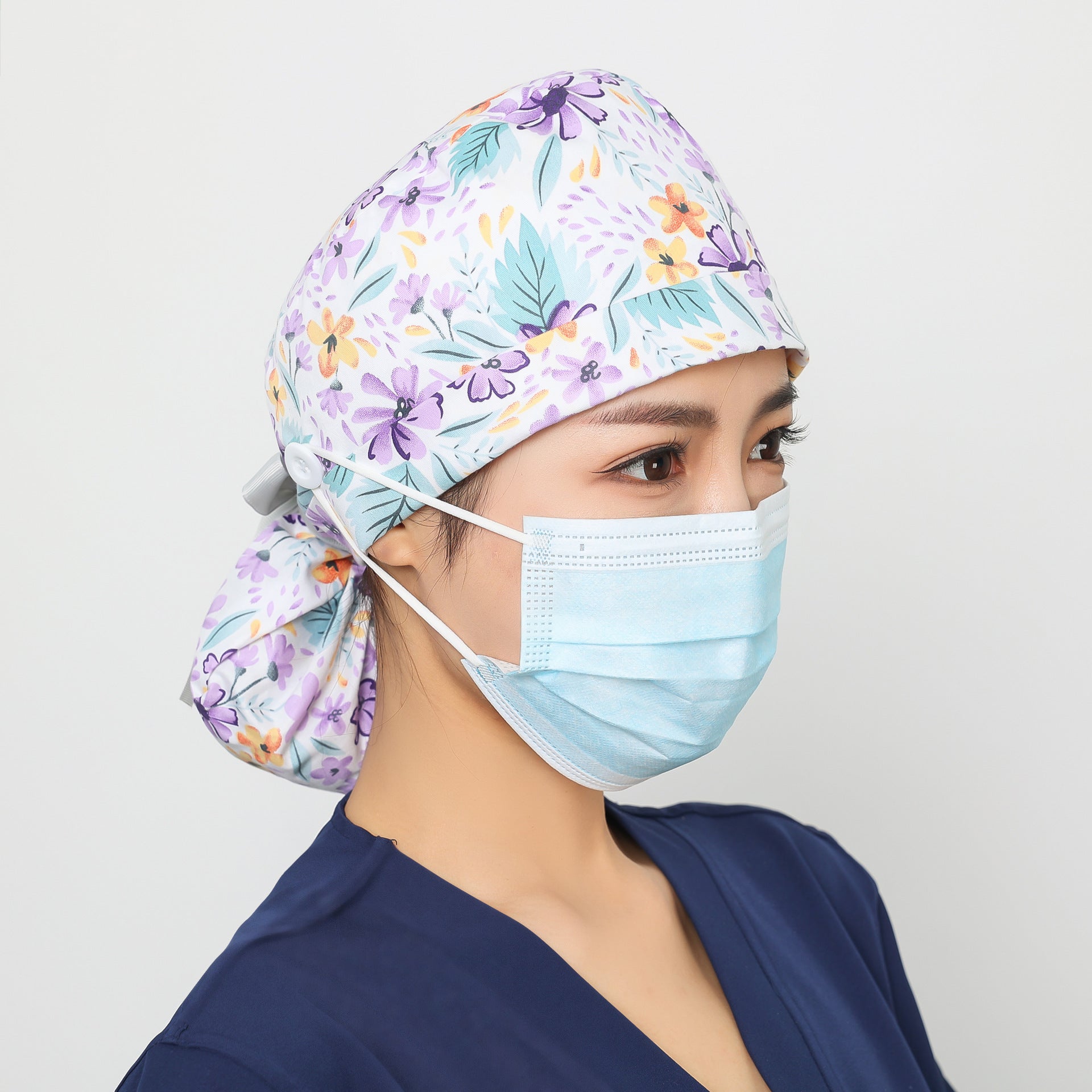 Long hair style nurse cap for women
