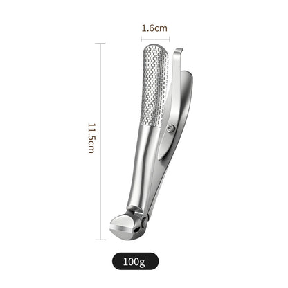 Long Handle Bent Head Stainless Steel Nail Clipper