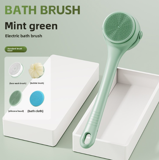Long Handle Electric Bath Brush with Multiple Heads