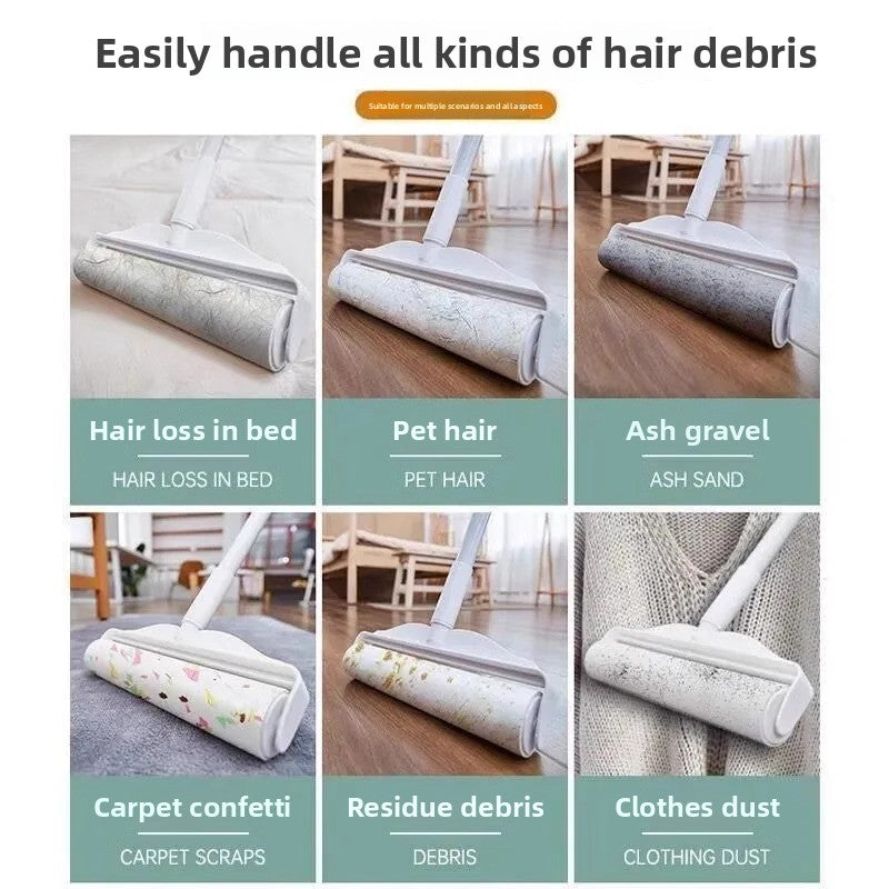 Long Handle Lint Roller with Replaceable Adhesive Paper